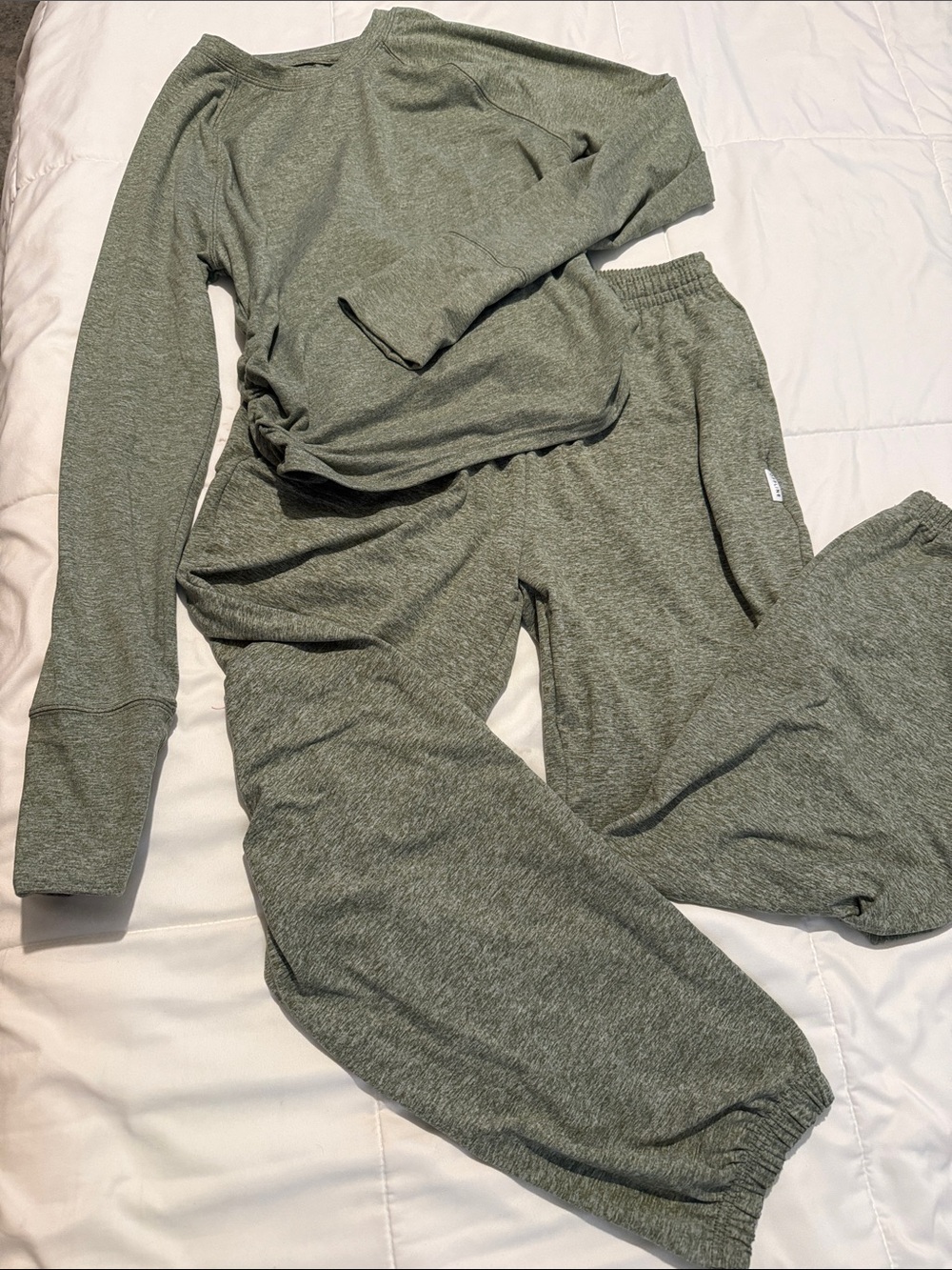 Offline Olive Green Lounge Set- Comfortable Everyday Size Small pants/Med Top